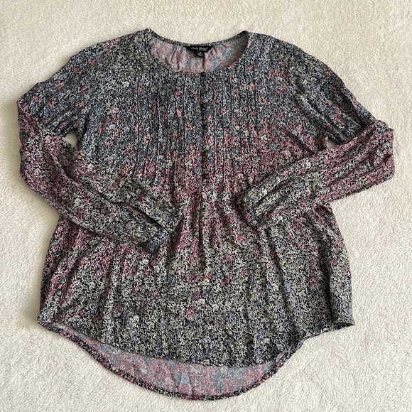 Lucky Brand Floral Button-Up Blouse - Picture 1 of 4